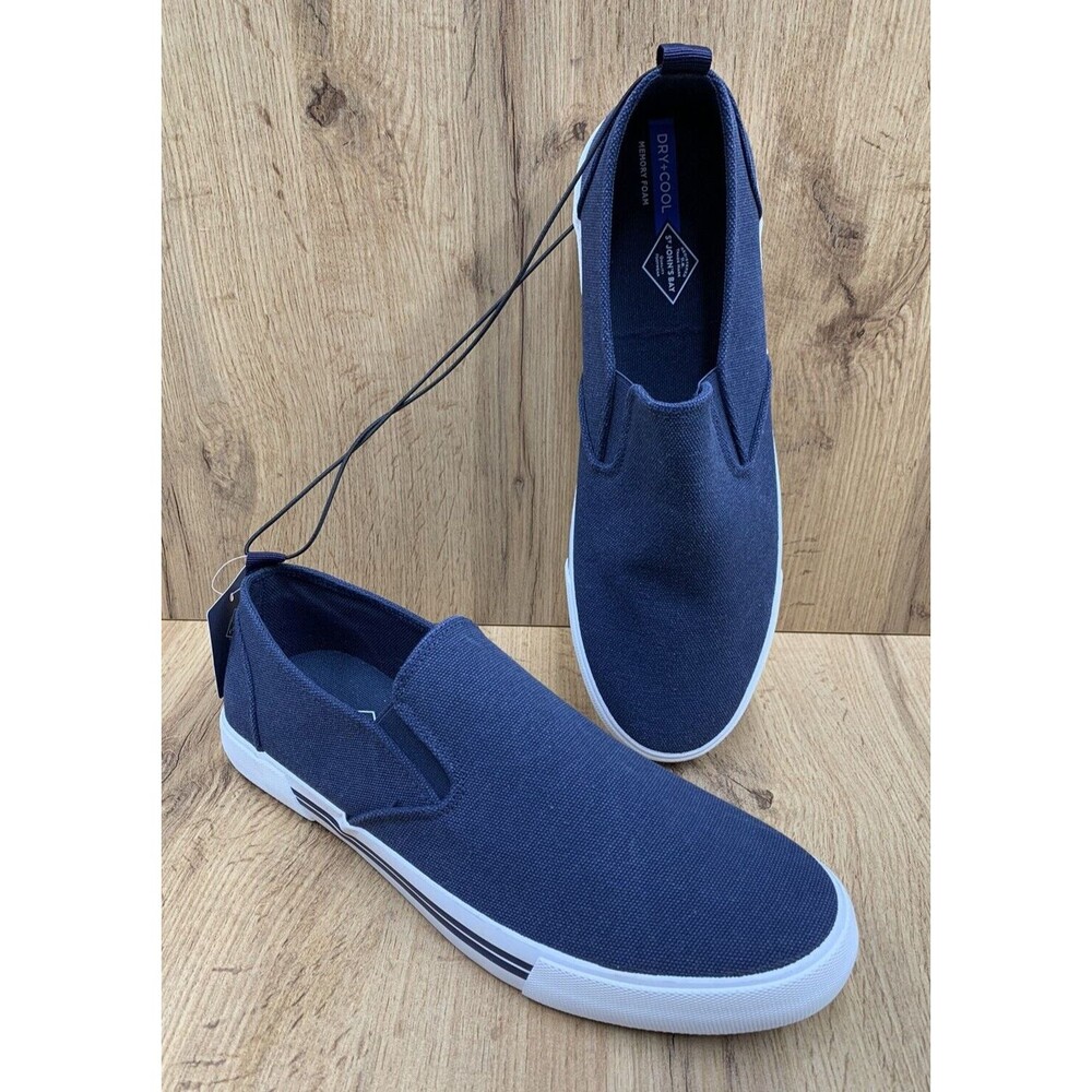 St John Bay Slip On Sneaker Shoes Men’s 12 M Blue Dry Cool Memory 016  0240 0109